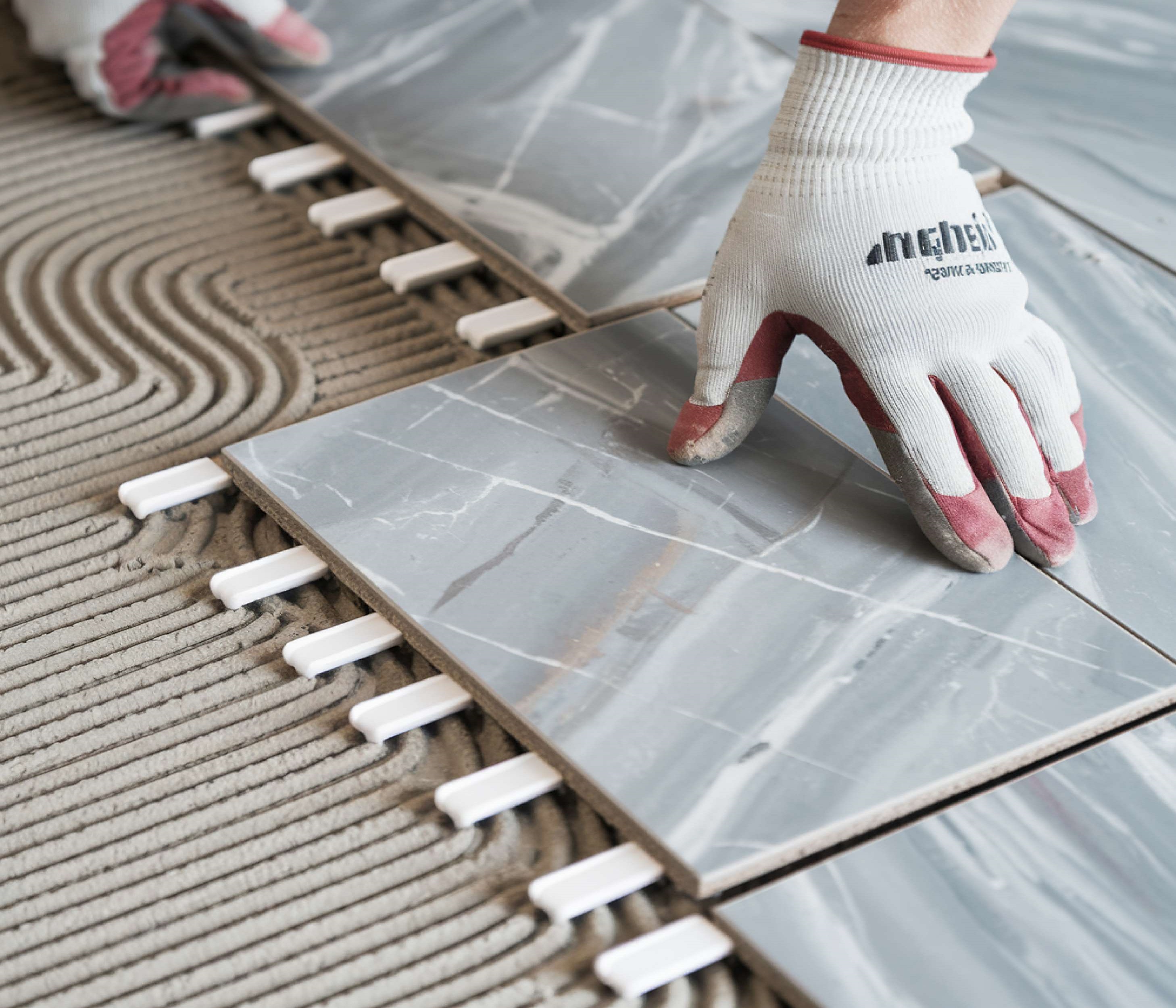 Waterproof and fast-setting tile adhesive